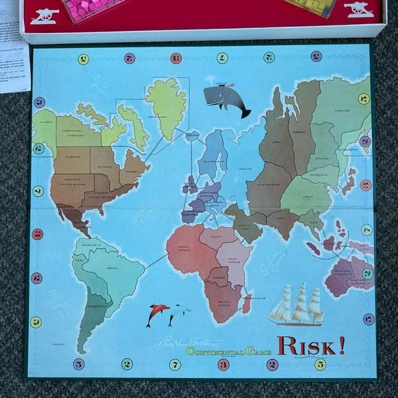 Vintage Risk Board Game 1963 - Picture 3 of 7